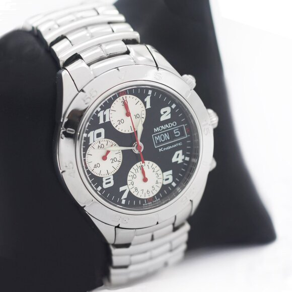 Movado Mens Kingmatic Chrono Valjoux 7750 Watch - Picture 1 of 6